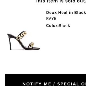 Worn 1x! Raye gold chain heels